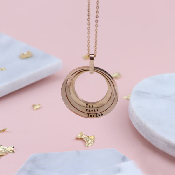 Triple Family Circular Necklace - Mygiavelle
