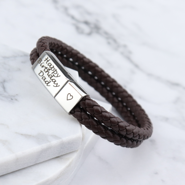 Rome Leather & Stainless Steel Mens Bracelet - Mygiavelle