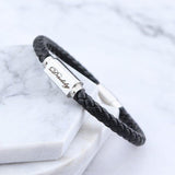 Miami Leather & Stainless Steel Mens Bracelet - Mygiavelle