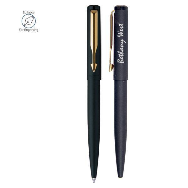 Parker Vector Ballpoint Pen Matte Black Gold Clip