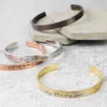 Men’s Engraved Custom Bangle Bracelet - Rose Gold