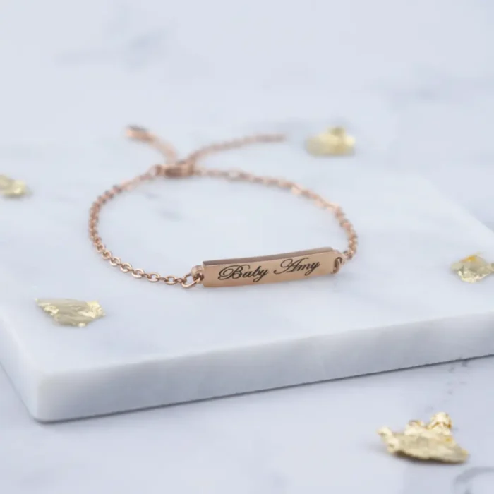 Baby Bar Bracelet 18k - Rose Gold - Image 4