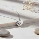 2 Heart Big Small Necklace - Silver