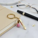 bar keyring gold