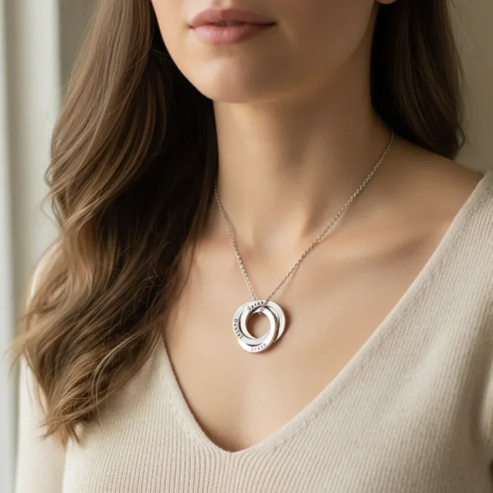 Triple Russian Necklace - Silver - Image 2