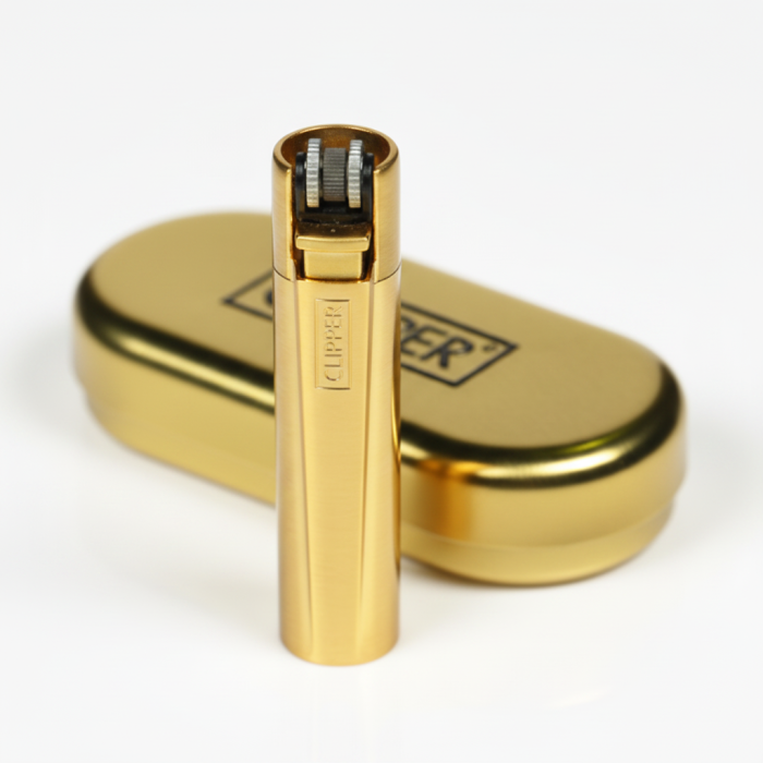 CLIPPER LIGHTER – SHINY GOLD