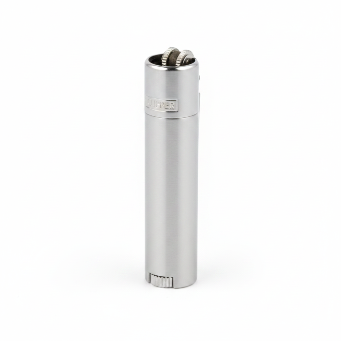 Clipper Metal Lighter -Brushed Steel Silver