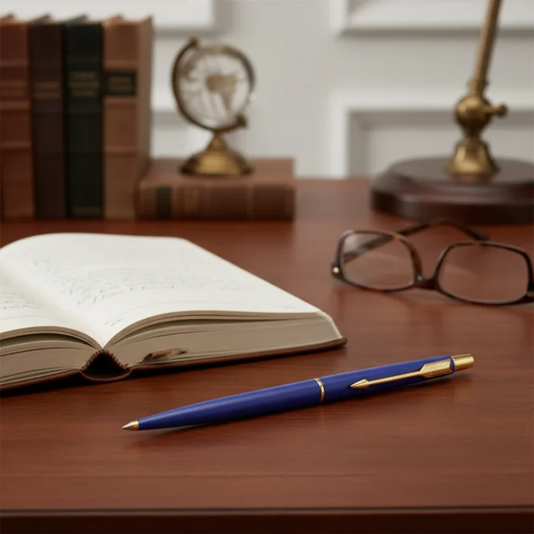 Parker Classic Ballpoint Pen – Matte Blue with Gold Clip