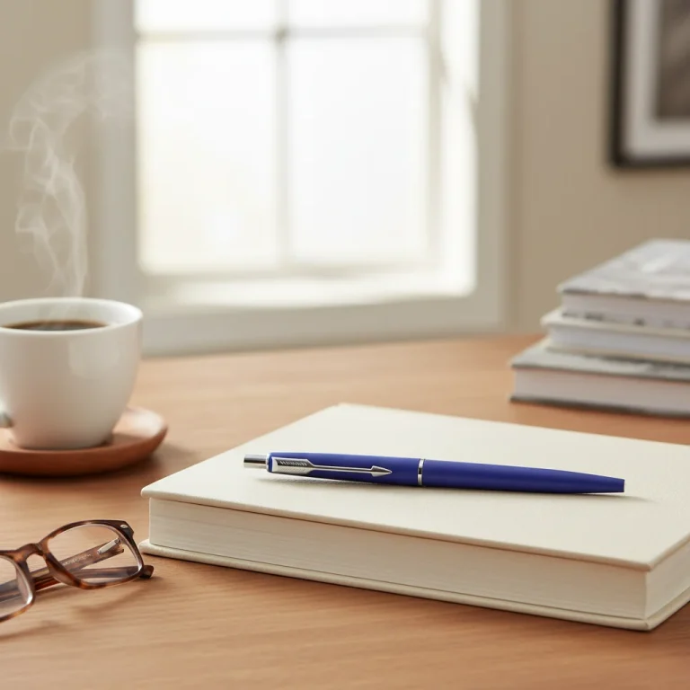 Parker Classic Ballpoint Pen – Matte Blue with Silver Clip