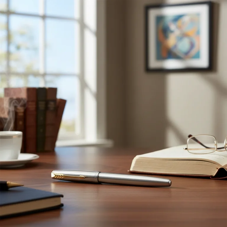 Parker Frontier Rollerball Pen – Silver with Gold Clip